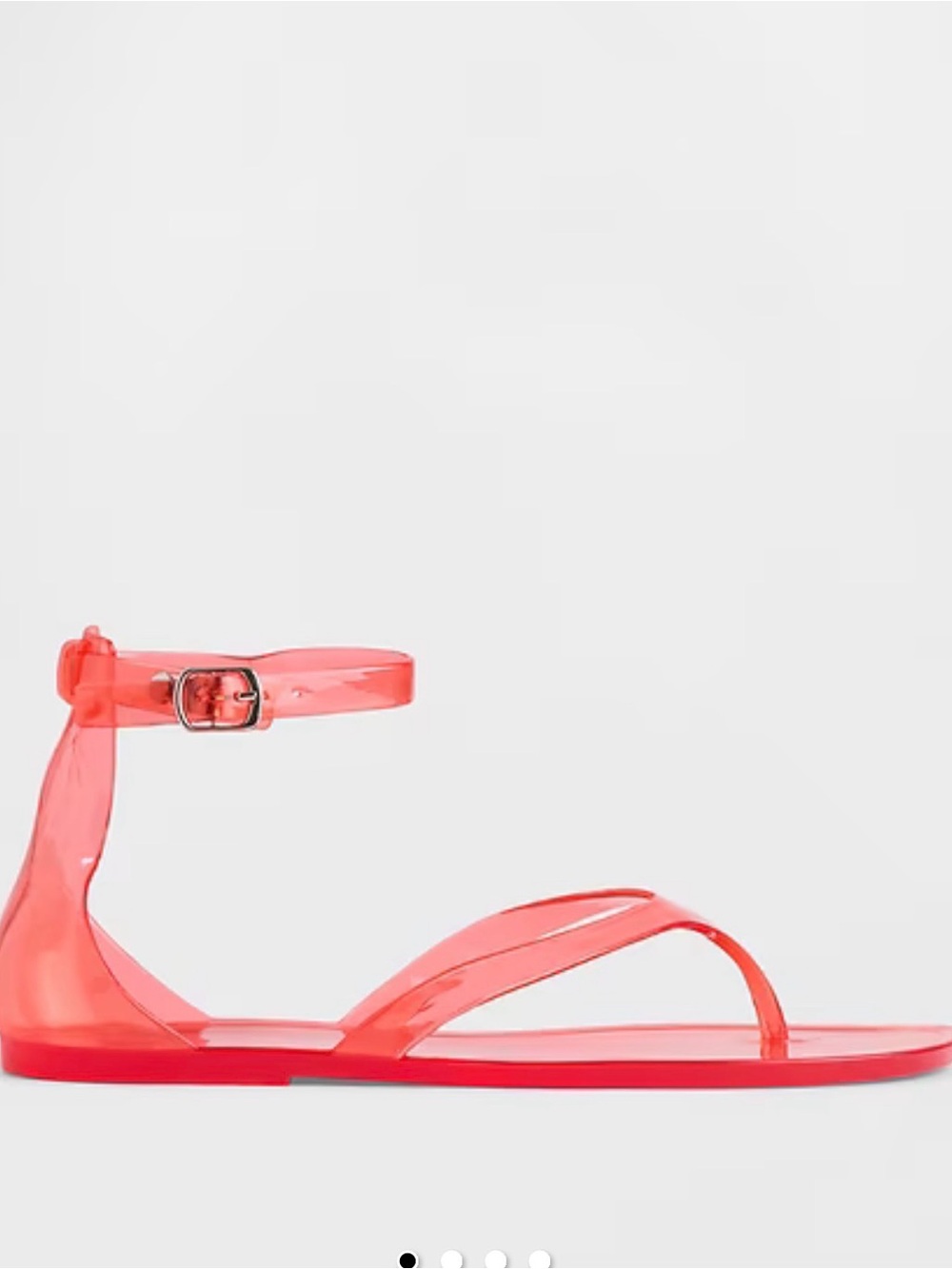 GAP Coral Red Jelly Ankle-Strap Sandals